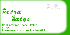 petra matyi business card